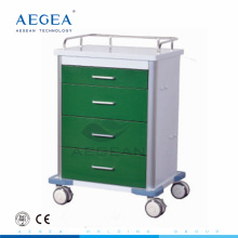 AG-GS003 chariot de médicaments généraux en acier enduit de poudre vert foncé
